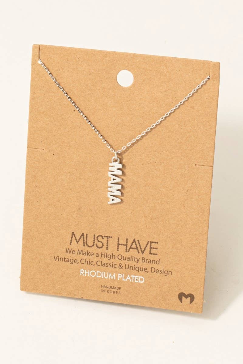 Flat Mama Pendant Necklace