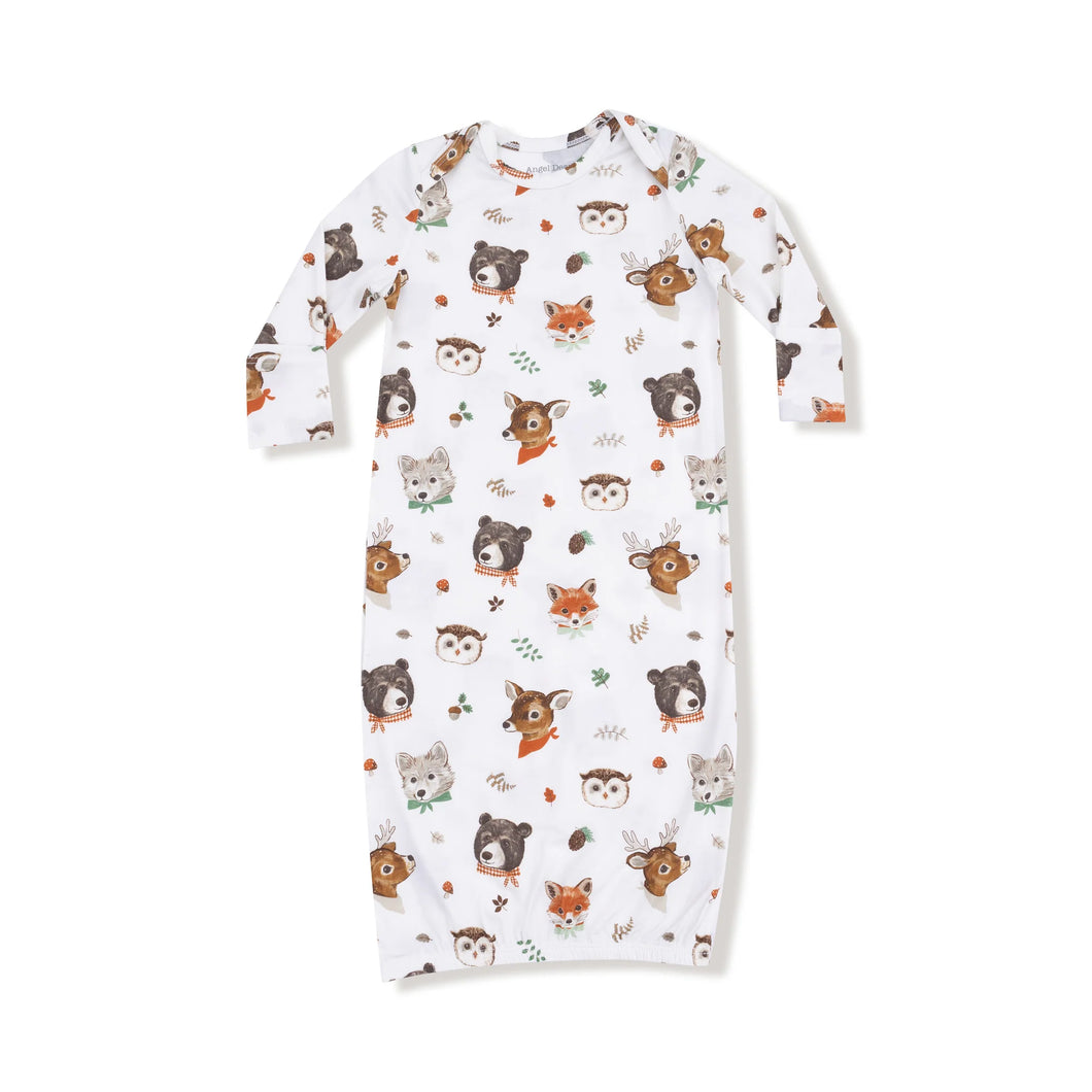 Woodland Animal Faces  Lap Shoulder Gown