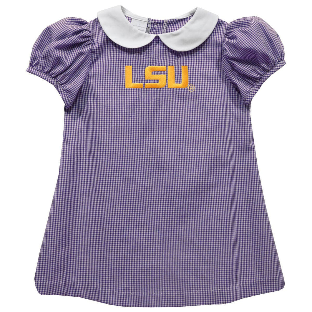 LSU Tigers Embroidered Purple A Line Dress Eleanor