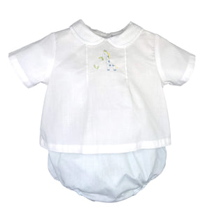 Petit Ami Embroidered Giraffe Diaper Set #5549