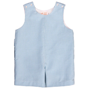 Blue Seersucker Romper