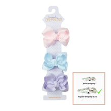Load image into Gallery viewer, 3" Small Scalloped Edge Bow on Snap Clip (3 Pack)
