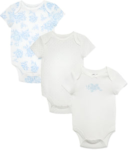 Blue Roses 3-Pack Bodysuits