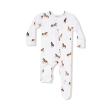 Load image into Gallery viewer, Mini Horses 2 Way Zipper Footie
