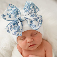 Load image into Gallery viewer, Toile Floral Newborn Hospital Hat (2 Colors!)
