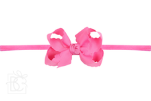 Load image into Gallery viewer, 1/4" Nylon Pantyhose Headband w/ Scalloped Edge Bow
