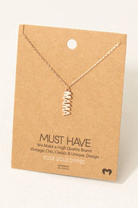Flat Mama Pendant Necklace