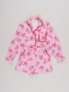 Mom & Me Candy Cane Cutie Cropped Pajamas