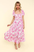 Load image into Gallery viewer, Faith Sweetheart Neck Bustier Floral Tiered Summer Dress
