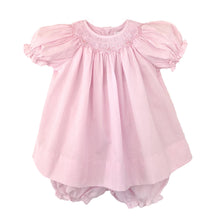Load image into Gallery viewer, Bishop Zig-Zag Pearl Smocked Dress
