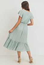 Load image into Gallery viewer, Flutter Sleeve V-Neck Maternity Ruffle Midi Dress
