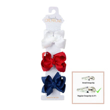 Load image into Gallery viewer, 3" Small Scalloped Edge Bow on Snap Clip (3 Pack)
