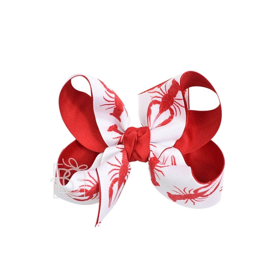 Crawfish Ribbon Hair Bow