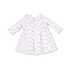 Load image into Gallery viewer, Dainty Buds and Bows Stripe Dress with Smocking and Bloomer
