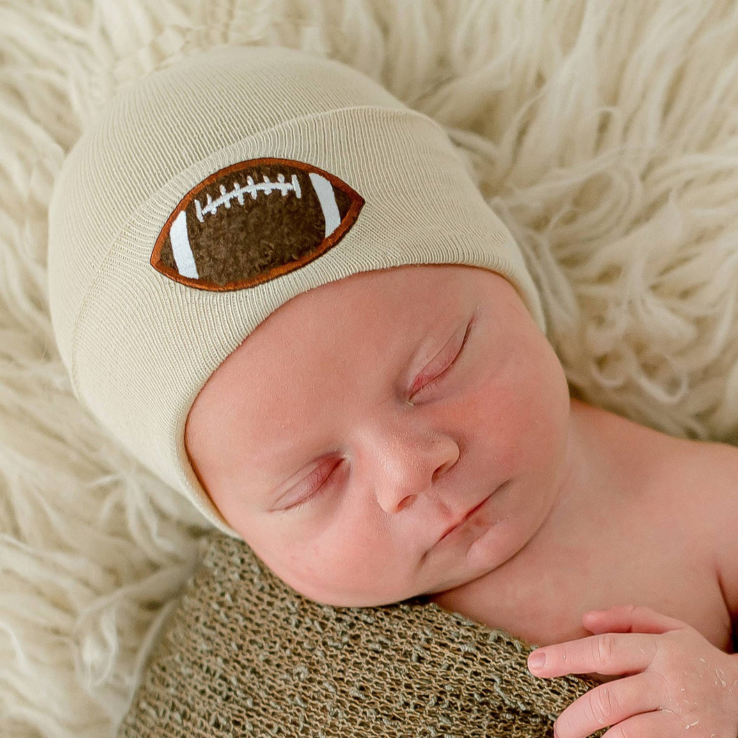 Football Patch Newborn Hat (2 Colors!)