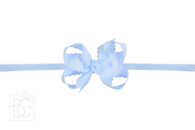 Load image into Gallery viewer, 1/4" Nylon Pantyhose Headband w/ Scalloped Edge Bow
