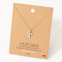 Load image into Gallery viewer, Rhinestone Cross Pendant Necklace
