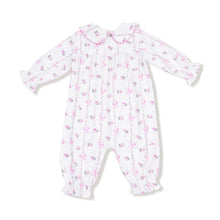 Load image into Gallery viewer, Dainty Buds and Bows Stripe Smocked Romper
