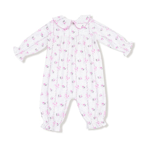 Dainty Buds and Bows Stripe Smocked Romper