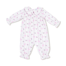 Load image into Gallery viewer, Dainty Buds and Bows Stripe Smocked Romper
