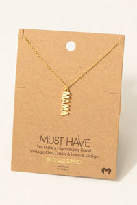 Flat Mama Pendant Necklace