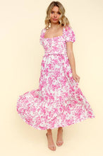 Load image into Gallery viewer, Faith Sweetheart Neck Bustier Floral Tiered Summer Dress
