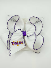 Load image into Gallery viewer, Tigers Embroidered Moonstitch Bow
