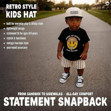 Load image into Gallery viewer, Kids/Baby Two Tone Vintage Cap - Bubba (Black/Beige)
