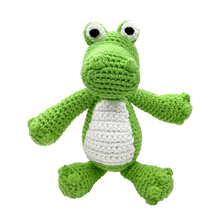 Load image into Gallery viewer, Alligator Hand Crochet Rattle
