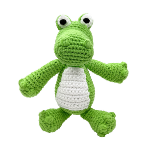 Alligator Hand Crochet Rattle