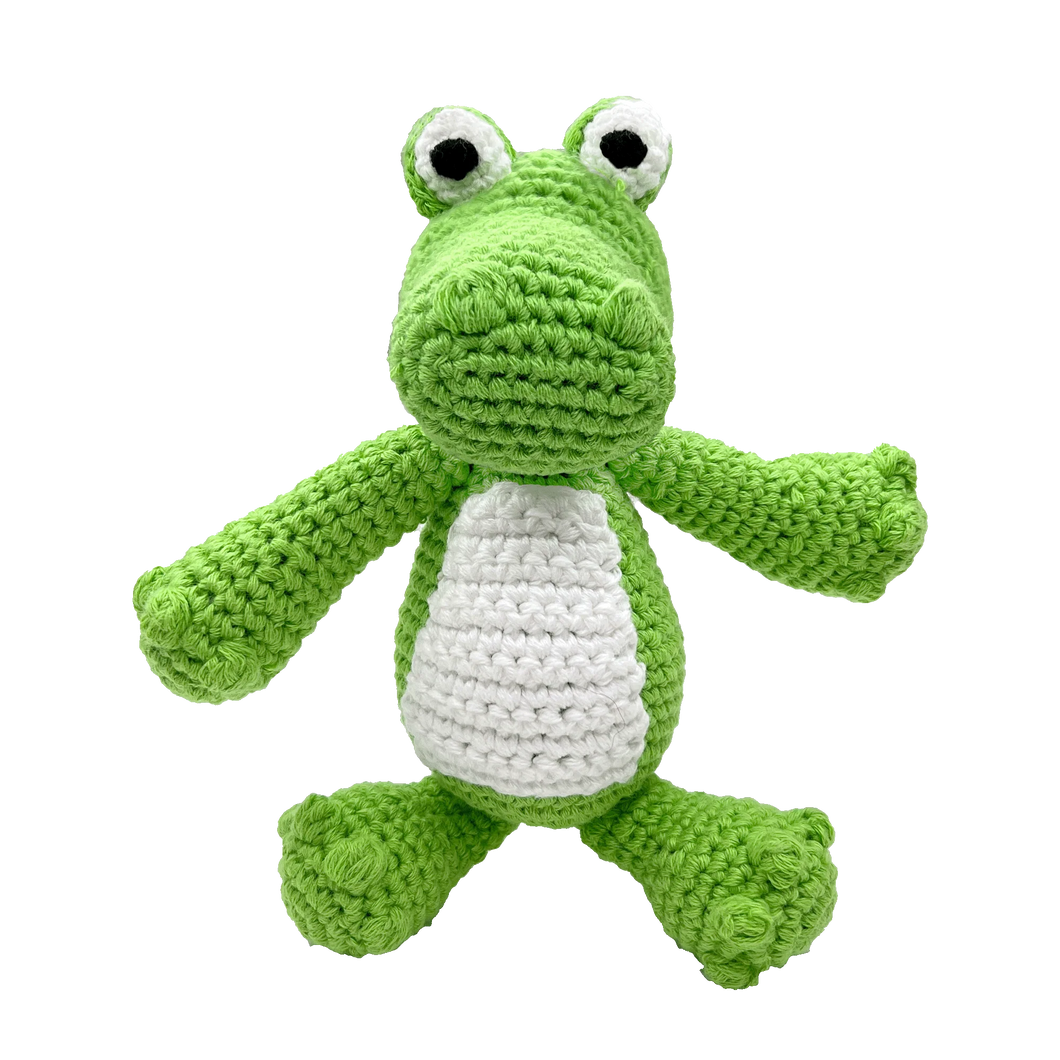 Alligator Hand Crochet Rattle