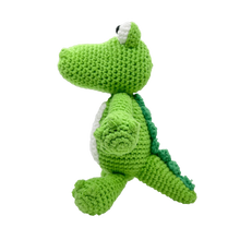 Load image into Gallery viewer, Alligator Hand Crochet Rattle
