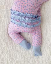 Load image into Gallery viewer, Lillian Leopard Bamboo Ruffle Convertible Footie
