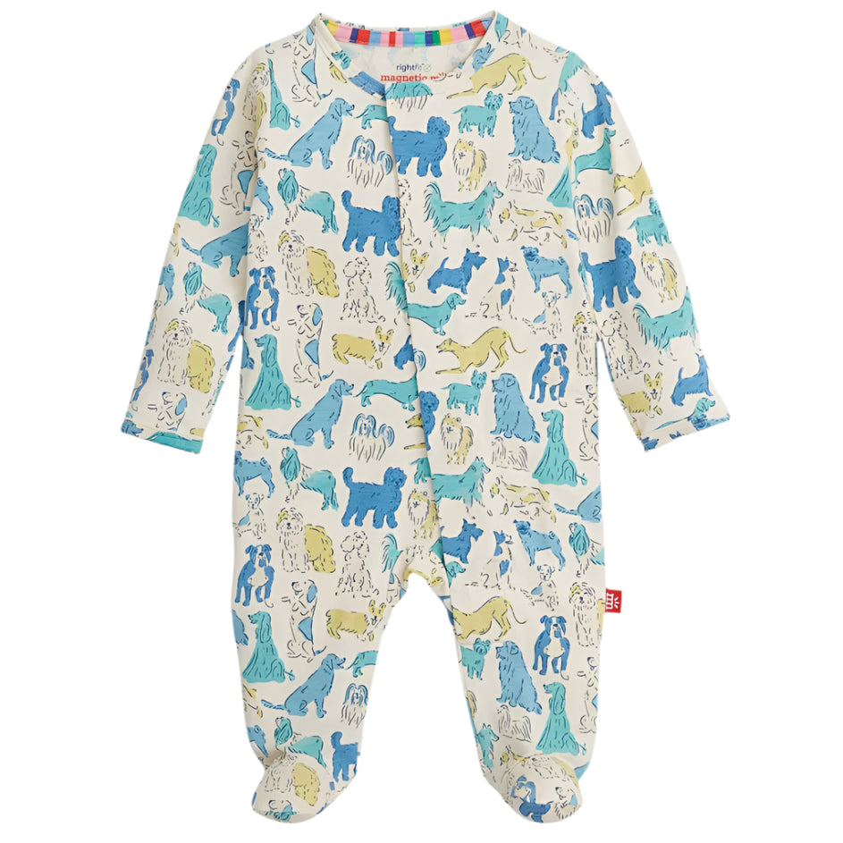 It's a Paw-ty Blue Modal Magnetic Footie