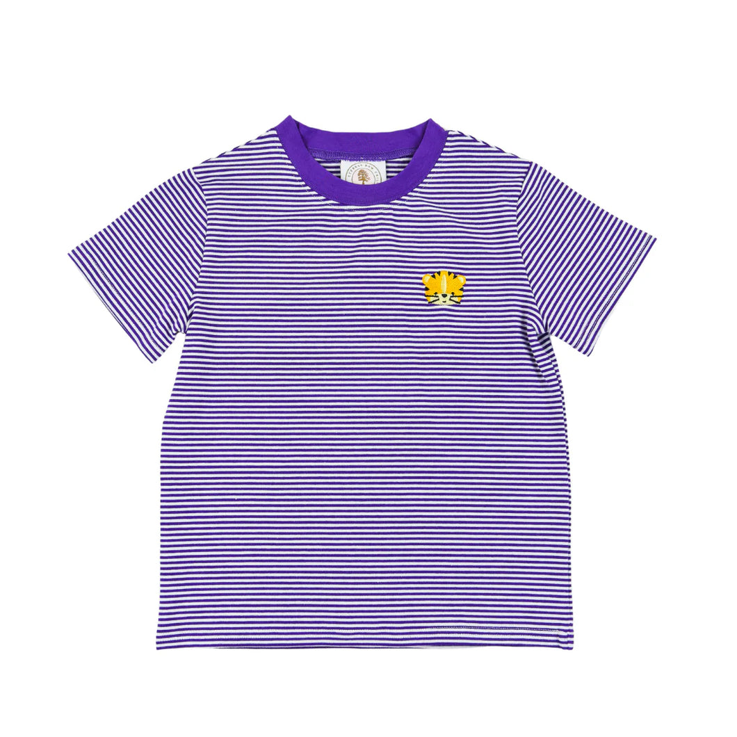 Fan Zone Crew Tee - Purple with Tiger
