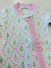 Load image into Gallery viewer, Holly Night Pima Zipper Footie
