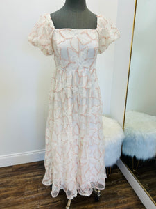 Tiana Sequin Puff Sleeve Dress