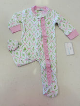 Load image into Gallery viewer, Holly Night Pima Zipper Footie
