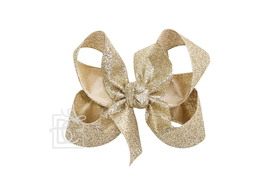 Gold Glitter Metallic Hair Bow
