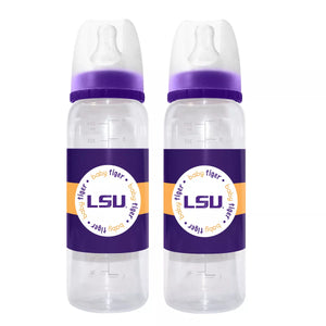 BabyFanatic LSU Tigers 9oz Infant Baby Bottle (2 Pack)