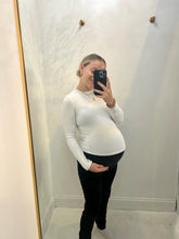 Load image into Gallery viewer, Velvet Black Maternity Leggings

