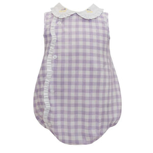 Watercolor Gingham Tiger Scallop Bubble
