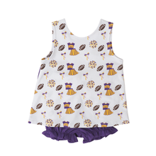 Load image into Gallery viewer, Varsity Purple Blaire Bow Back Set
