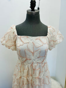 Tiana Sequin Puff Sleeve Dress