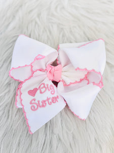 Big Sister Embroidered Bow