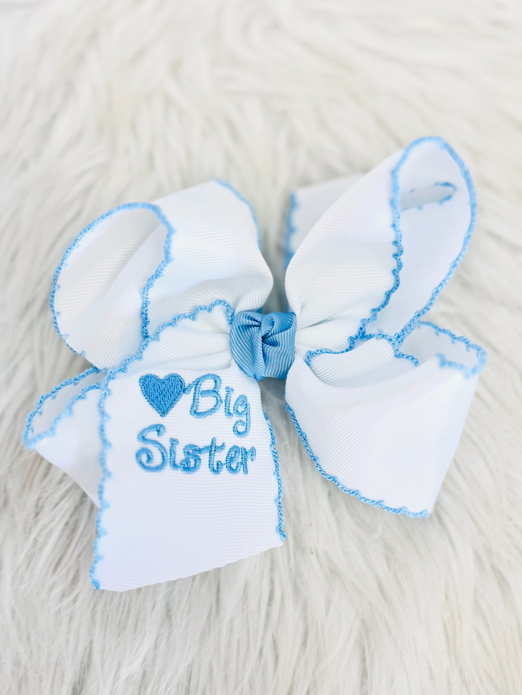 Big Sister Embroidered Bow