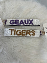 Load image into Gallery viewer, Geaux Tigers Beaded Key Chain
