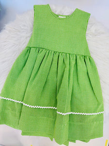 Green Seersucker Dress