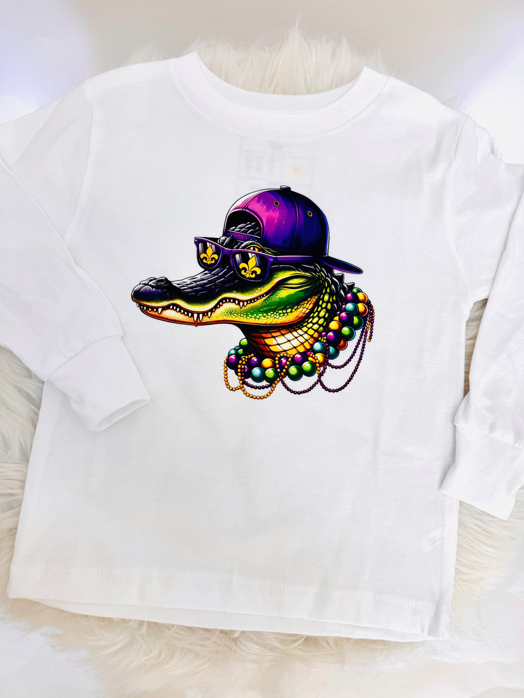 Mardi Gator Long Sleeve Graphic Tee