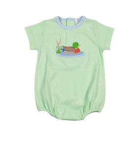Green Mallard Duck Pima Applique Bubble
